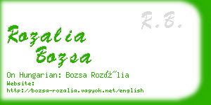 rozalia bozsa business card